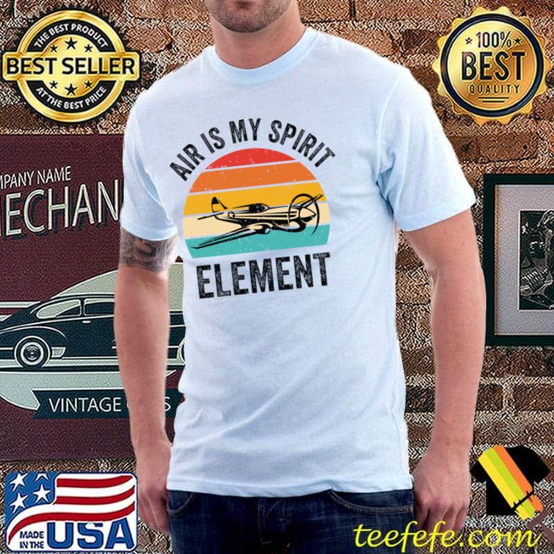 Aviation Pilot Aviator Airplane Aircraft Air Spirit Element Vintage T-Shirt