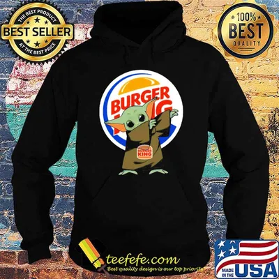 Baby yoda dabbing Burger king shirt