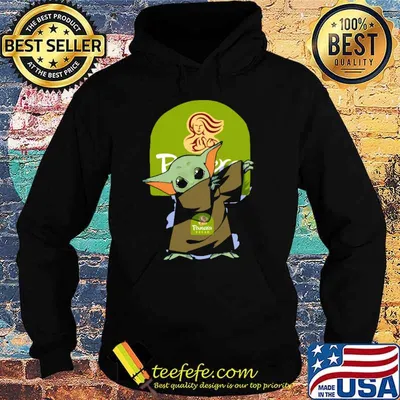 Baby yoda dabbing Panera bread shirt