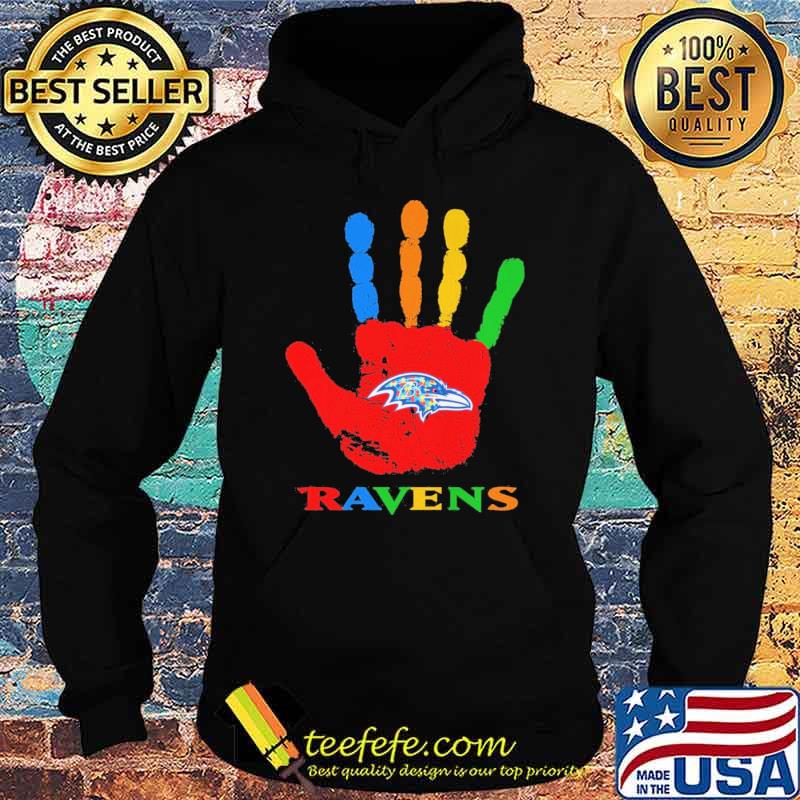 Baltimore Ravens Hand color autism shirt