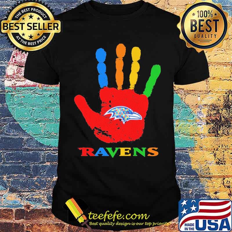 Baltimore Ravens Hand color autism s Unisex Baltimore Ravens Hand color autism s Unisex