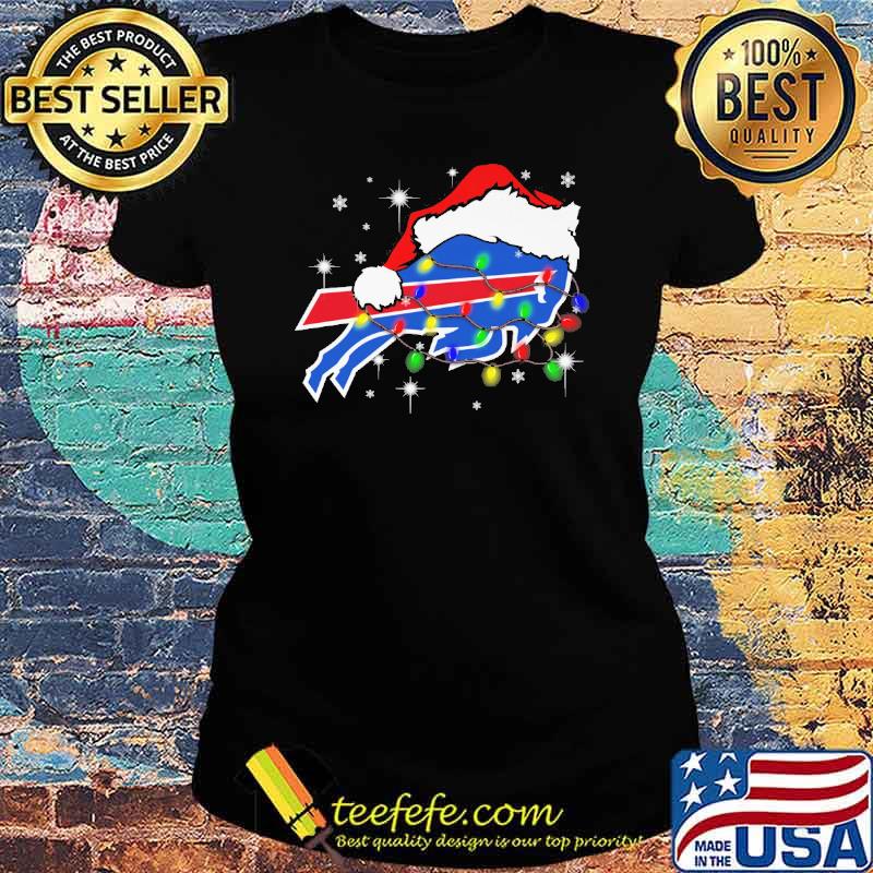 Bills Buffalo chirstmas hat light s Ladies tee Bills Buffalo chirstmas hat light s Ladies tee