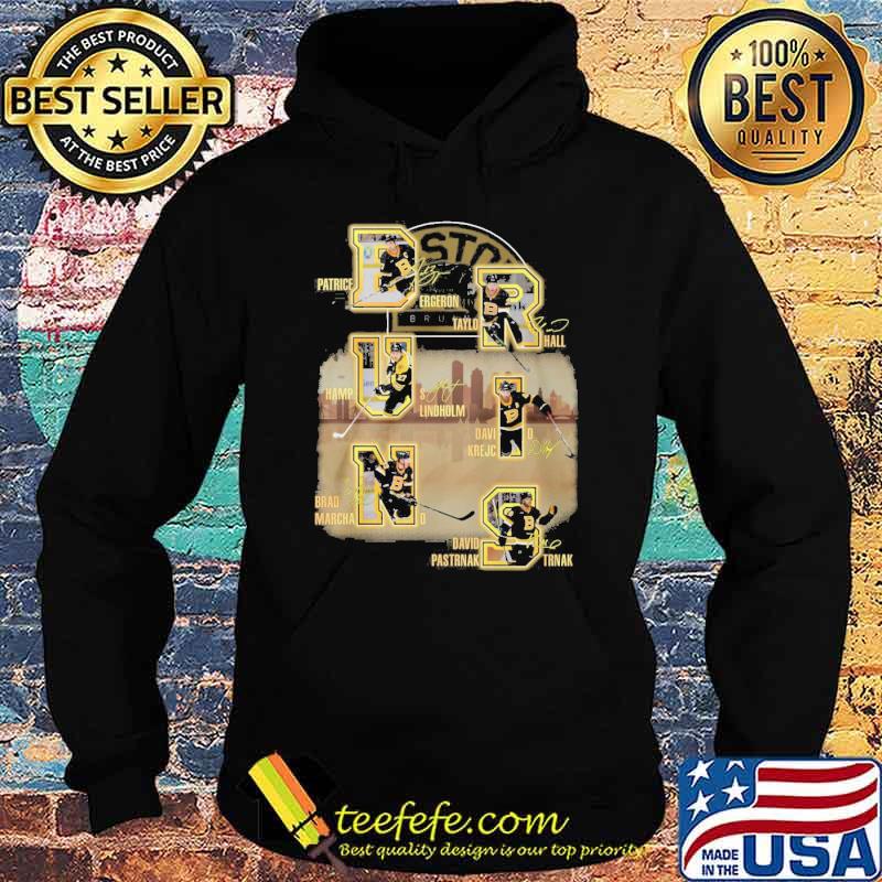 Bruins Patrice Ergeron Taylor Hall Hampus Lindholm signatures shirt Bruins Patrice Ergeron Taylor Hall Hampus Lindholm signatures shirt