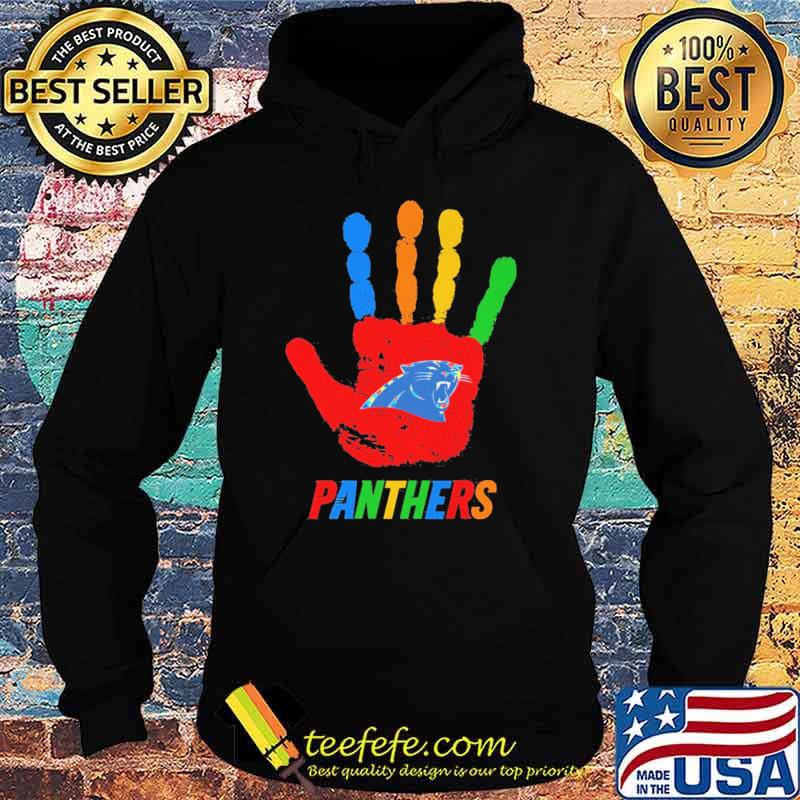 Carolina Panthers Hand color autism shirt