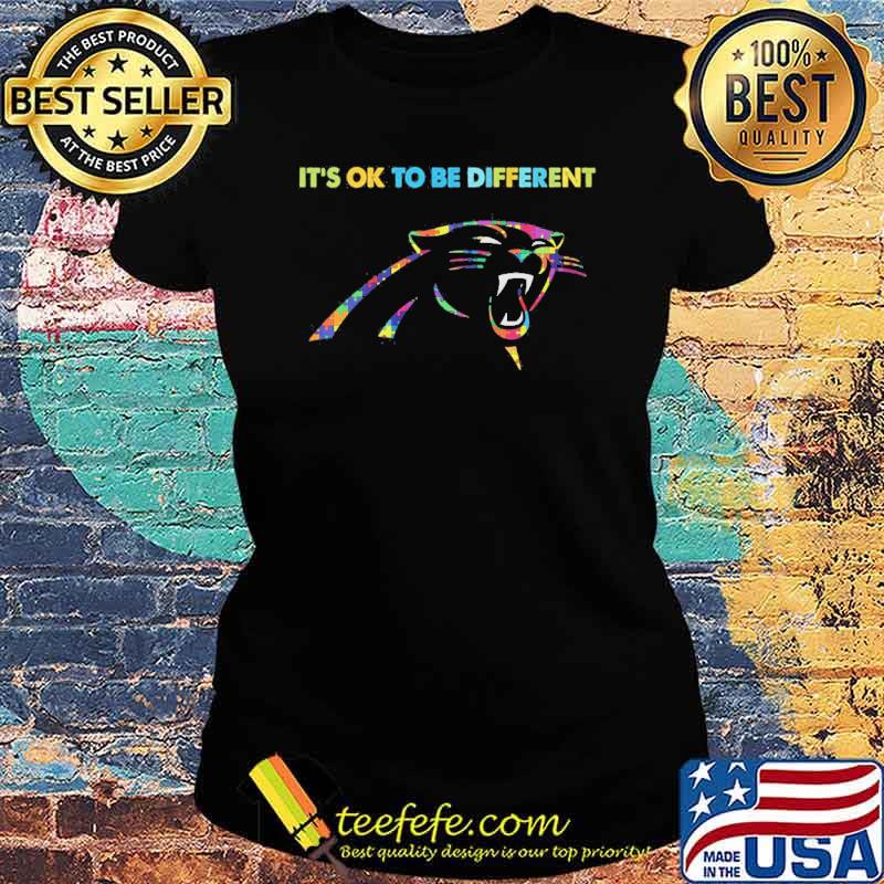 Carolina Panthers it's ok to be different autism s Ladies tee Carolina Panthers it's ok to be different autism s Ladies tee