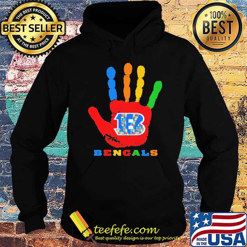 Cincinnati Bengals Hand color autism shirt