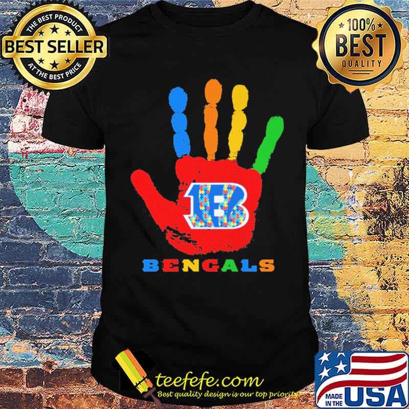 Cincinnati Bengals Hand color autism s Unisex Cincinnati Bengals Hand color autism s Unisex