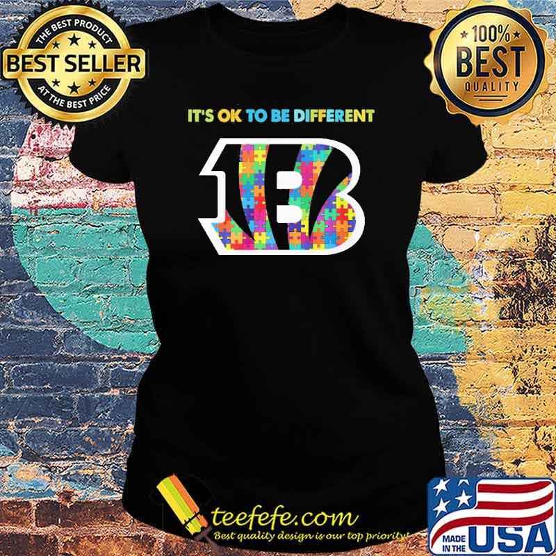 Cincinnati Bengals it's ok to be different autism s Ladies tee Cincinnati Bengals it's ok to be different autism s Ladies tee
