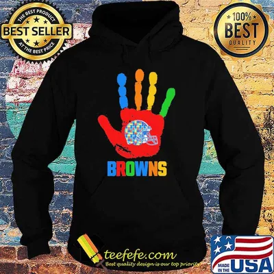 Cleveland Browns Hand color autism shirt