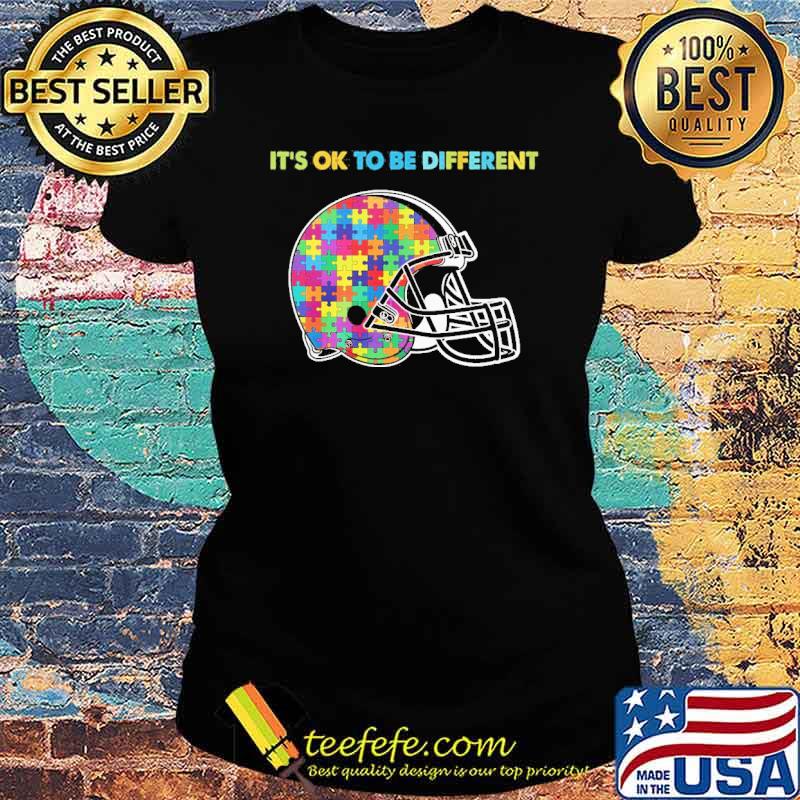 Cleveland Browns it's ok to be different autism s Ladies tee Cleveland Browns it's ok to be different autism s Ladies tee