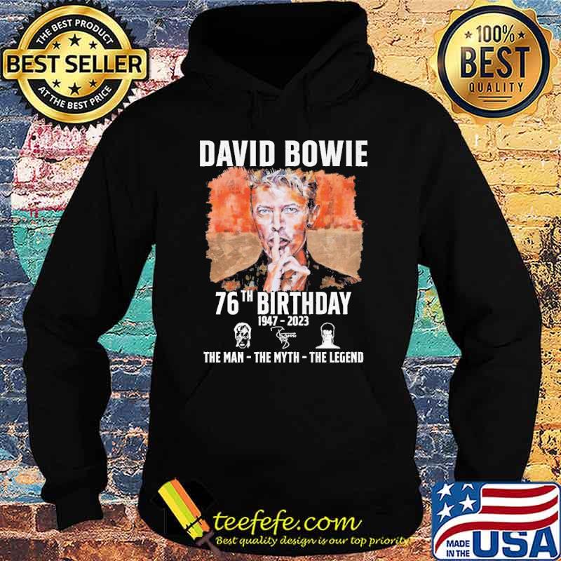 David Bowie 76th birthday 1947-2023 the man the myth the legend signature shirt