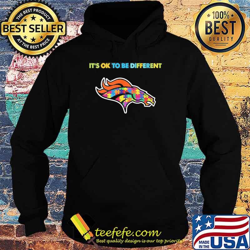 Vintage Denver Broncos Autism It's ok to be different 2023 tshirt