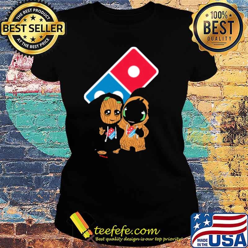 DOMINO'S PIZZA groot and toothless s Ladies tee DOMINO'S PIZZA groot and toothless s Ladies tee
