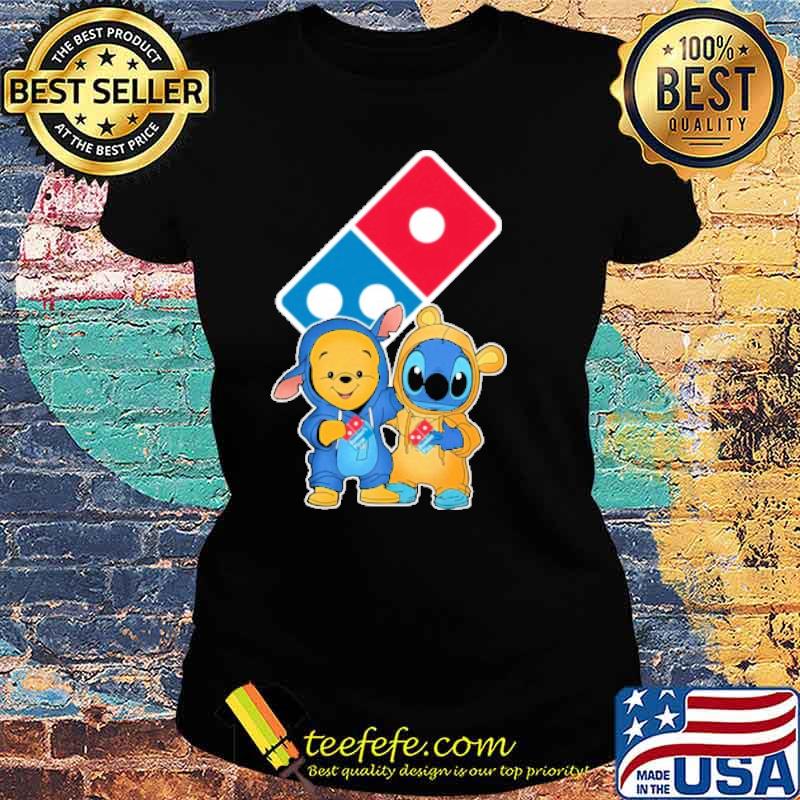DOMINO'S PIZZA pooh and Stitch s Ladies tee DOMINO'S PIZZA pooh and Stitch s Ladies tee