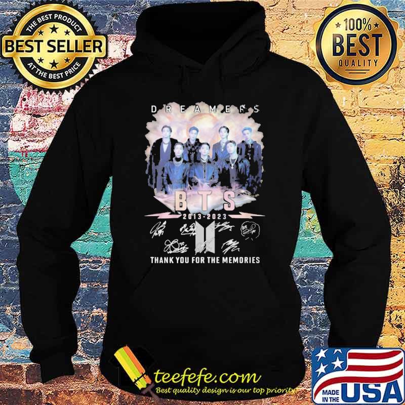 Dreamers BTS 2013-2023 Thank you for the memories signatures shirt