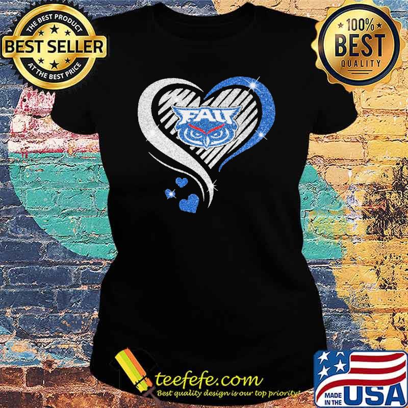 Florida Atlantic University heart diamond love s Ladies tee Florida Atlantic University heart diamond love s Ladies tee