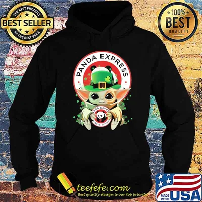 Funny baby yoda hug Panda express Chinese kitchen St.Patrick's day shirt