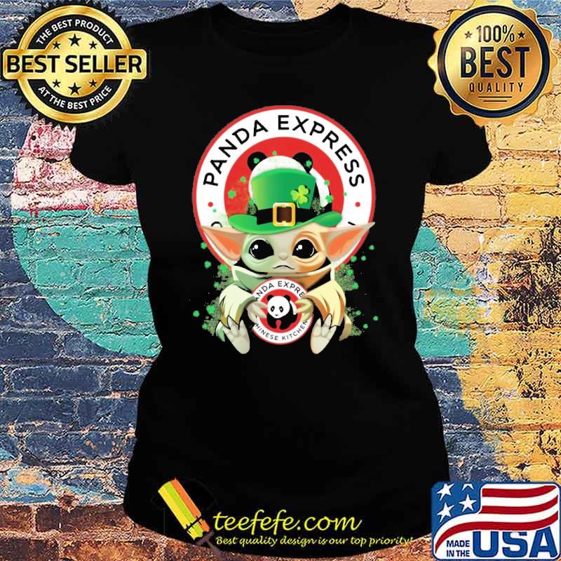 Funny baby yoda hug Panda express Chinese kitchen St.Patrick's day s Ladies tee Funny baby yoda hug Panda express Chinese kitchen St.Patrick's day s Ladies tee