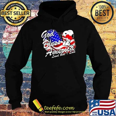 God bless America land that I love snoopy America flag shirt