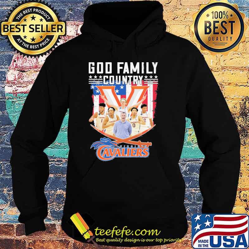 God family country Virginia Cavaliers America flag shirt