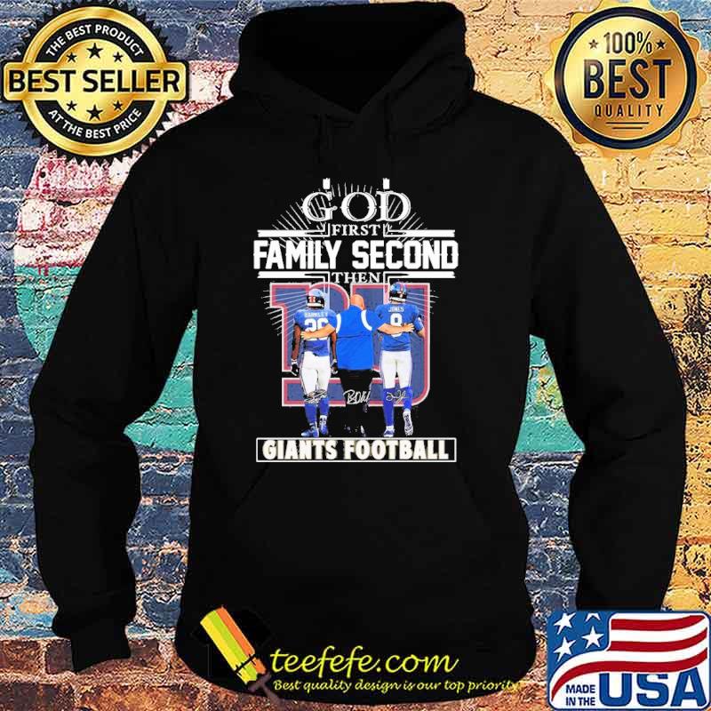 God First Family Second Then New York Giants Football Barkley Brian Daboll Jones Signatures sport Shirt