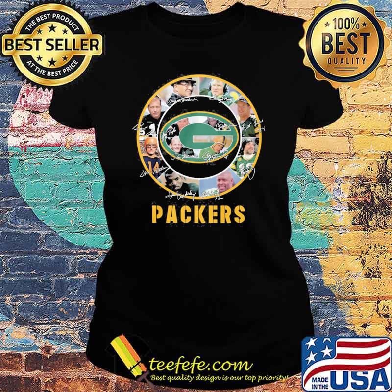 Green bay Packers logo signatures s Ladies tee Green bay Packers logo signatures s Ladies tee