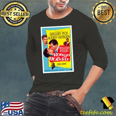Gregory Peck Audrey Hepburn William Wyler's Roman Holiday T-Shirt