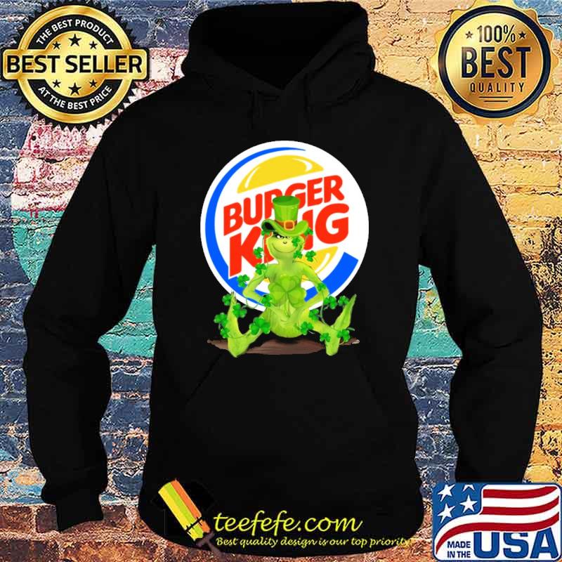 Grinch hug Burger king St.Patrick's day shirt