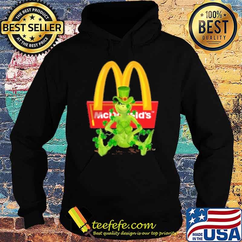 Grinch hug St.Patrick's day McDonald's shirt