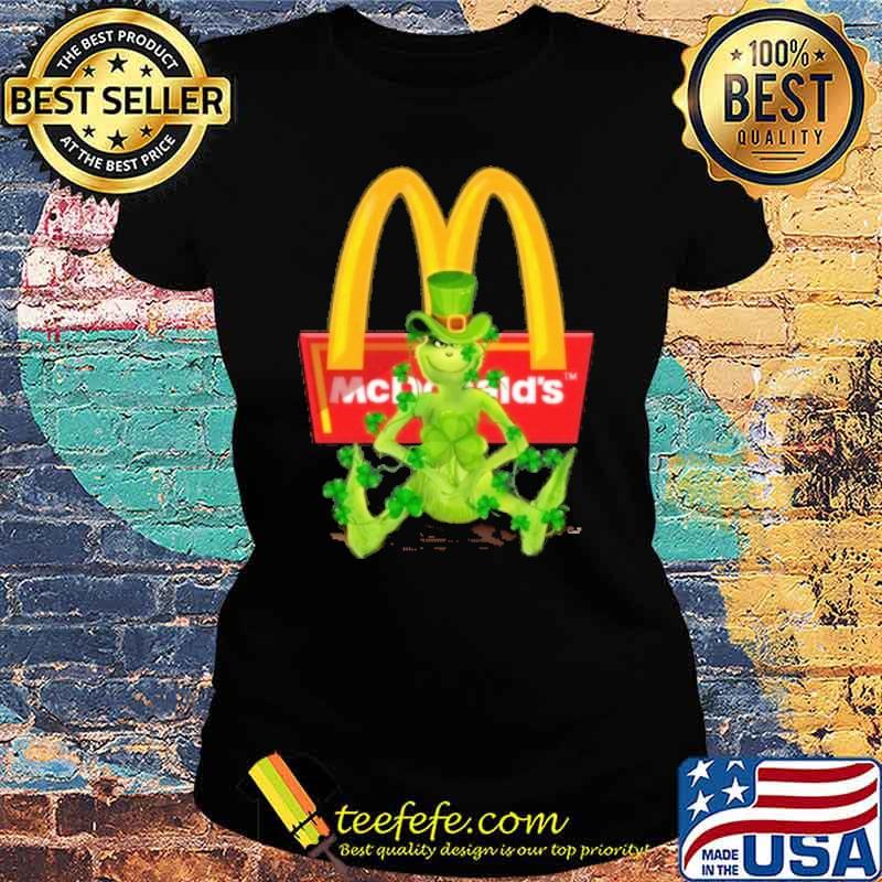 Grinch hug St.Patrick's day McDonald's s Ladies tee Grinch hug St.Patrick's day McDonald's s Ladies tee