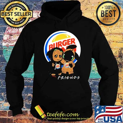 Groot and toothless Burger king friends shirt
