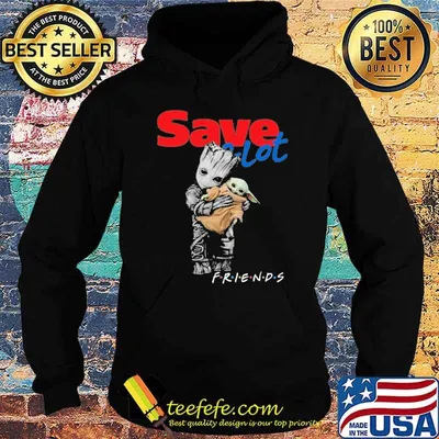 Groot hug baby yoda friends save a lot shirt