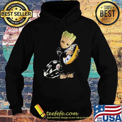 Groot hug Steelers shirt