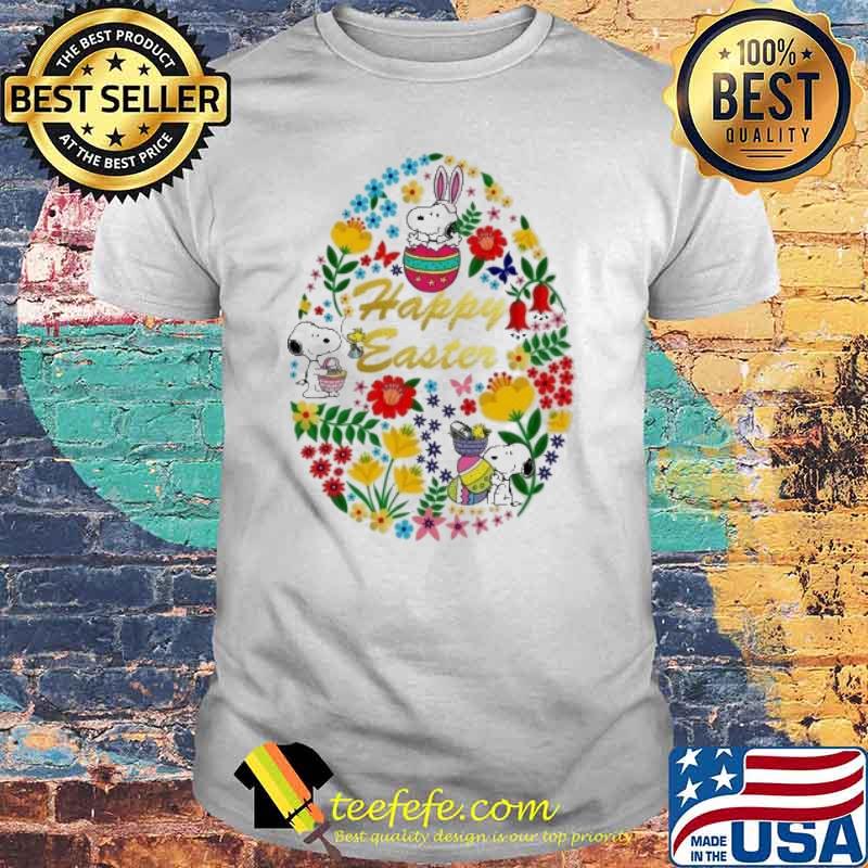 Happy Easter Snoopy and woodstocks flowers shirt