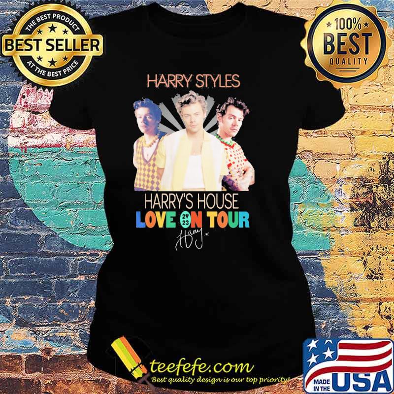 Harry Styles Harry's house love on tour 2023 signature s Ladies tee Harry Styles Harry's house love on tour 2023 signature s Ladies tee