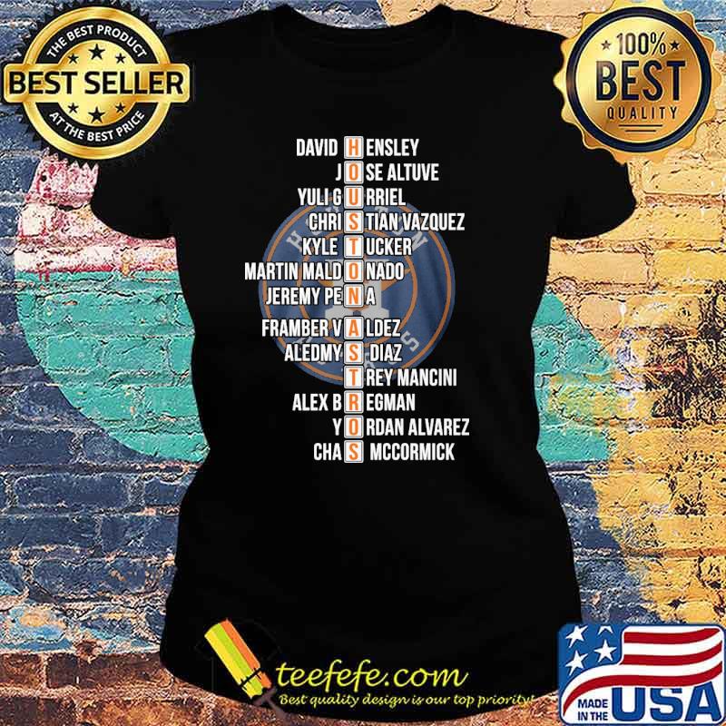 Houston Astros David Hensley Jose Altuve Yuli Gurriel s Ladies tee Houston Astros David Hensley Jose Altuve Yuli Gurriel s Ladies tee