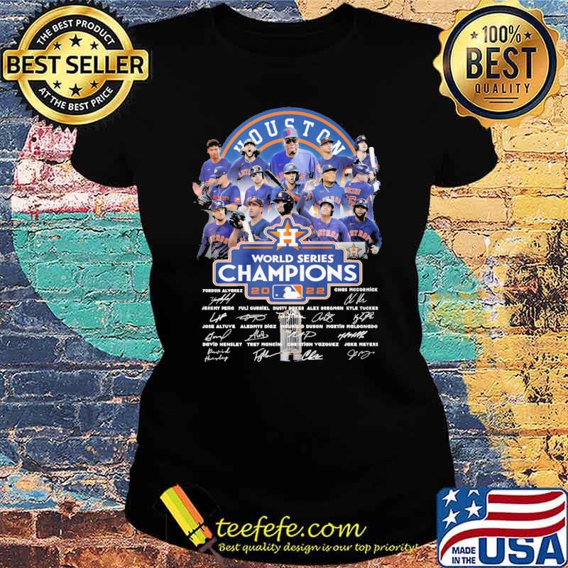 Houston Astros world series champions 2022 signatures s Ladies tee Houston Astros world series champions 2022 signatures s Ladies tee