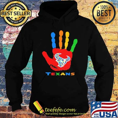 Houston Texans Hand color autism shirt