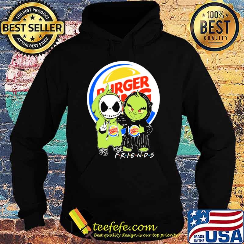 Jack Skellington and Grinch Burger king friends shirt
