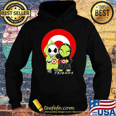 Jack Skellington and Grinch hug Target friends shirt