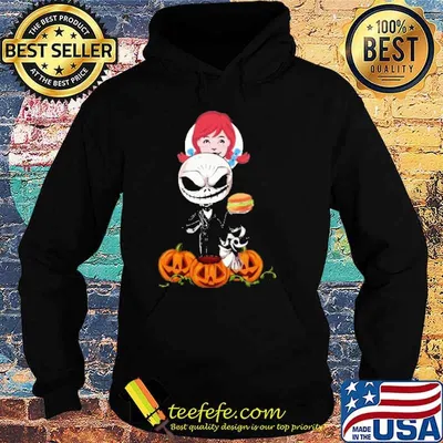 Jack Skellington Wendy's pumkin halloween shirt