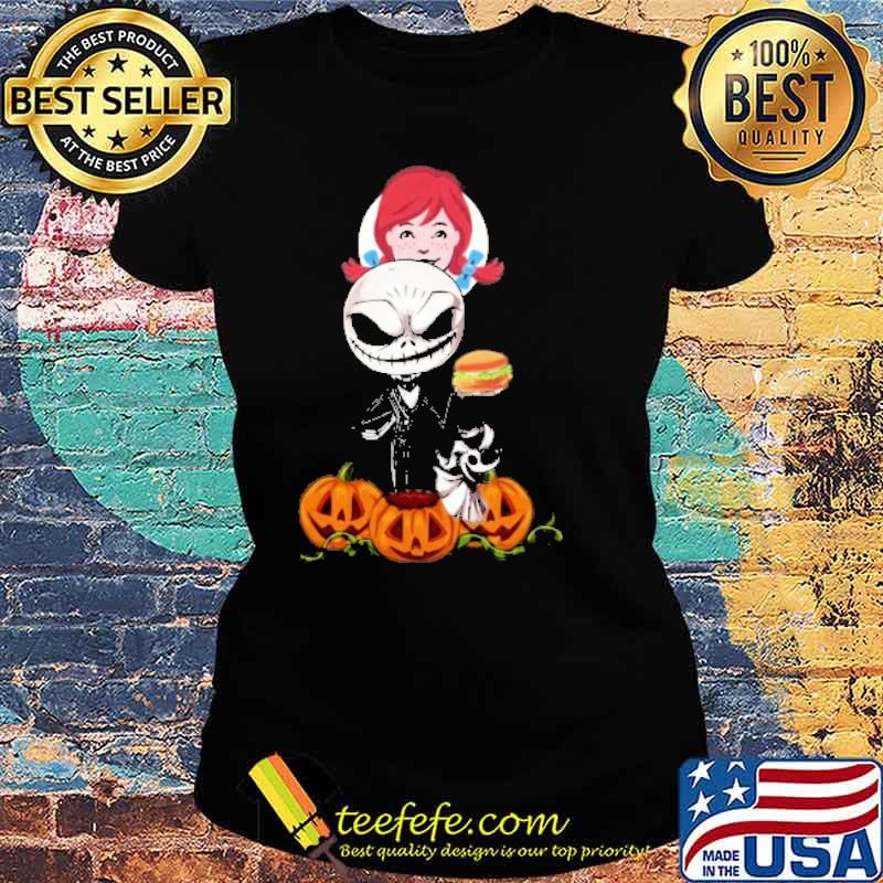 Jack Skellington Wendy's pumkin halloween s Ladies tee Jack Skellington Wendy's pumkin halloween s Ladies tee