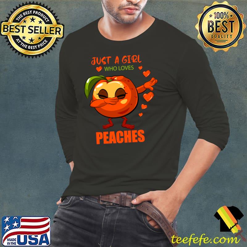 Just A Girl Who Loves Peaches Dabbing T-Shirt