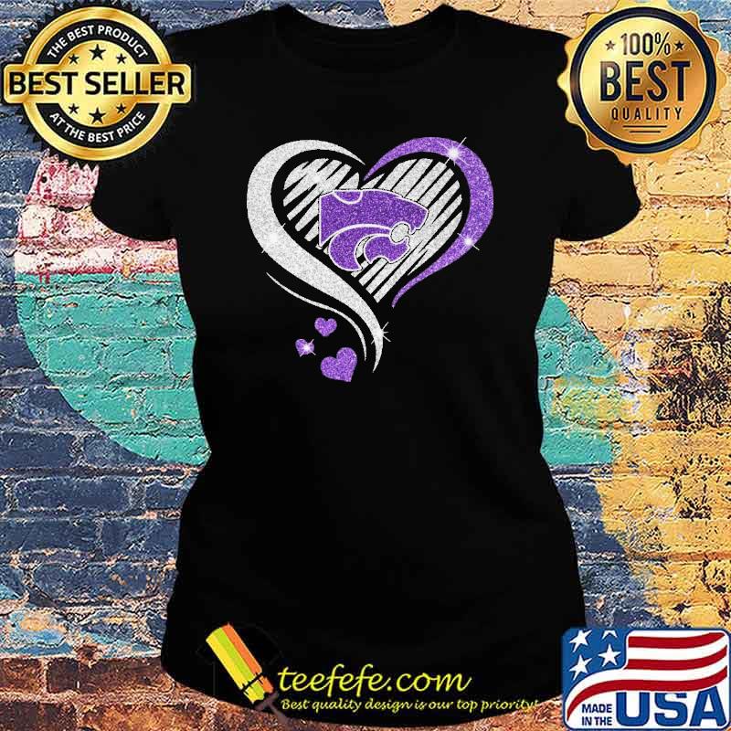 Kansas State Wildcats heart diamond love s Ladies tee Kansas State Wildcats heart diamond love s Ladies tee