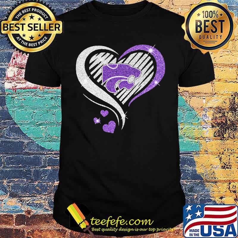 Kansas State Wildcats heart diamond love s Unisex Kansas State Wildcats heart diamond love s Unisex