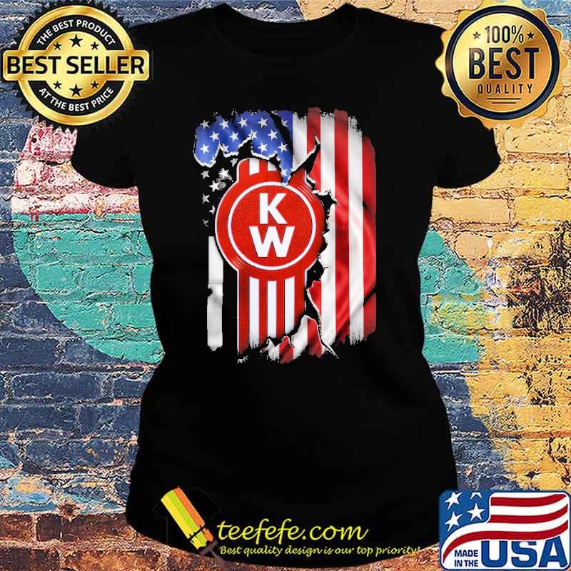Kenworth America flag s Ladies tee Kenworth America flag s Ladies tee