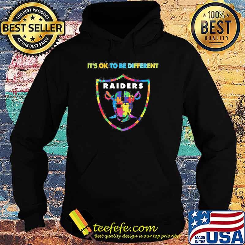 Las Vegas Raiders it's ok to be different autism shirt