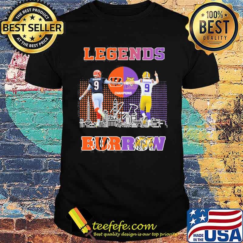 Legends Burrow Bengals and LSU Signature s Unisex Legends Burrow Bengals and LSU Signature s Unisex
