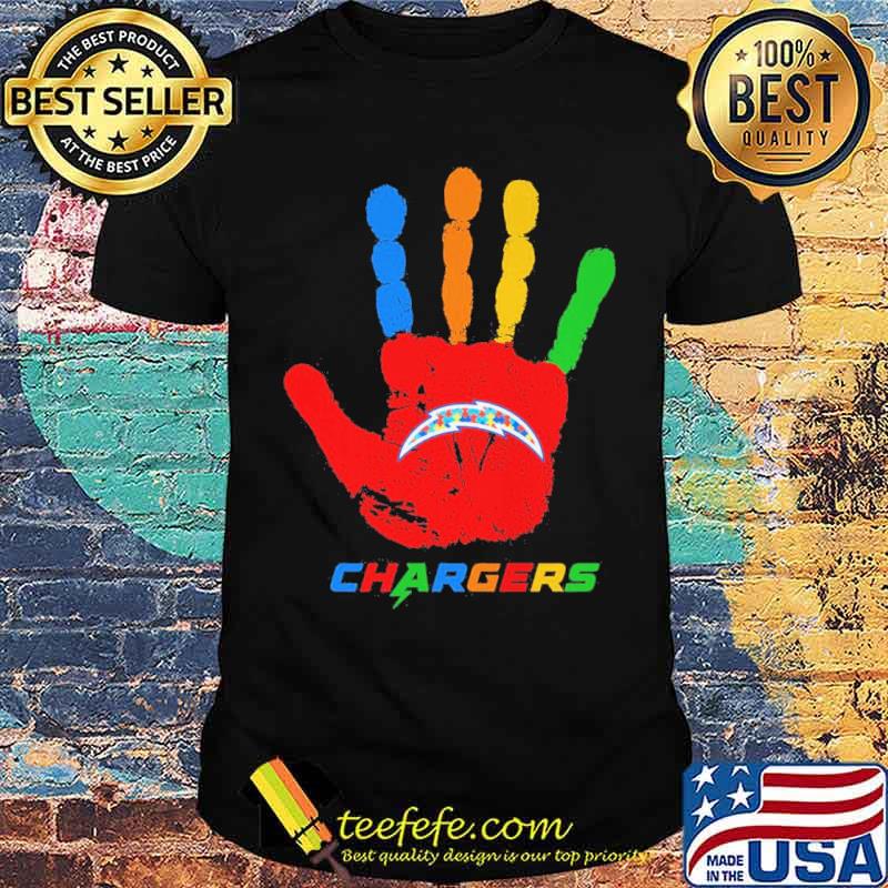 Los Angeles Chargers Hand color autism s Unisex Los Angeles Chargers Hand color autism s Unisex