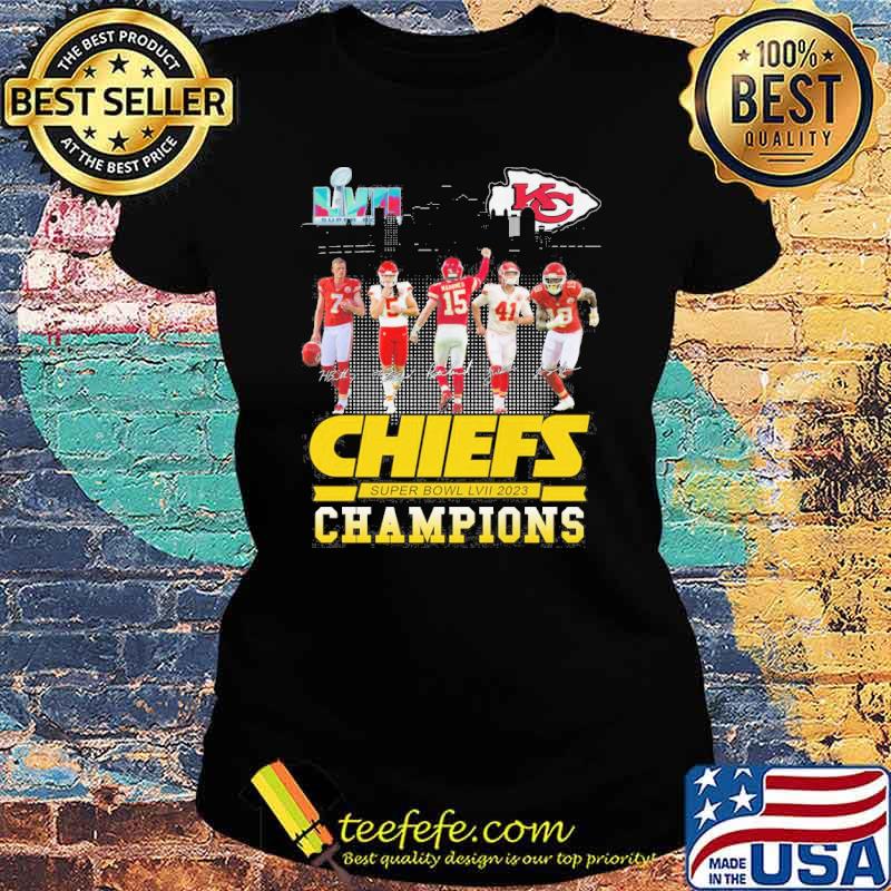 Lvii super bowl Chiefs champions signatures s Ladies tee Lvii super bowl Chiefs champions signatures s Ladies tee